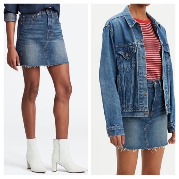 Levi’s DECONSTRUCTED MINI SKIRT size 27 cotton 100% - Picture 1 of 13